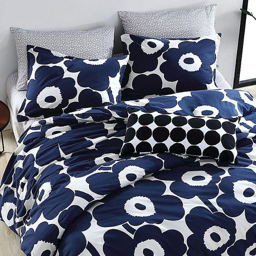Marimekko Unikko Pillow Case 50x70/75 cm cotton, dark blue