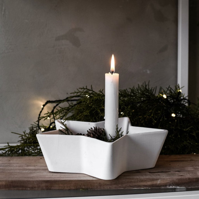 Lidatorp Stjärna Candleholder, large white