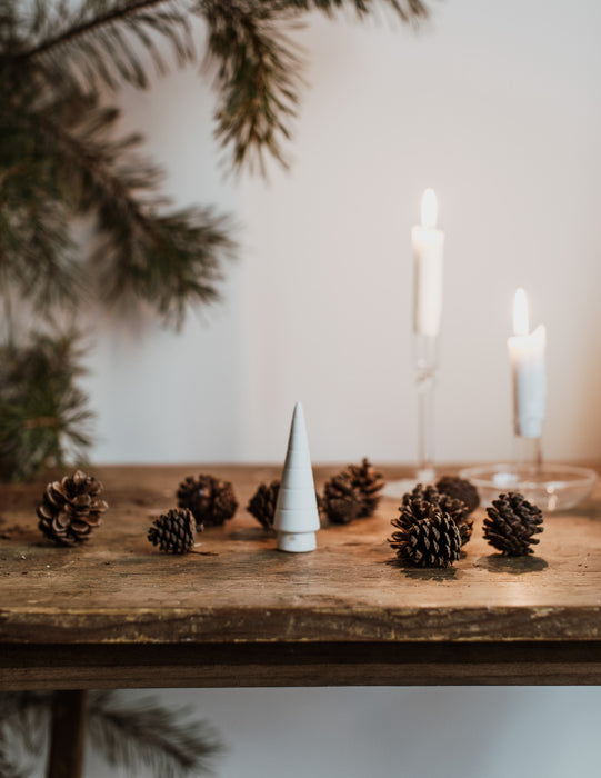 Storefactory Granvik albero di Natale in ceramica, bianco 10cm