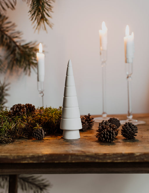 Storefactory Granvik albero di Natale in ceramica, bianco 20cm