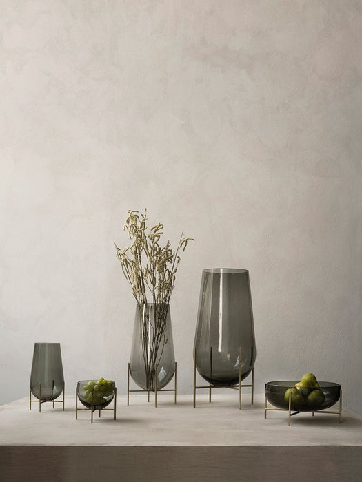 Audo Copenhagen Echasse Vase Medium Smoke & Brass