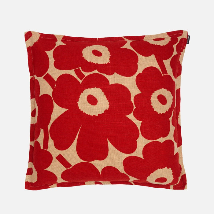 Pieni Unikko Cushion Cover, copper & red 50x50 cm