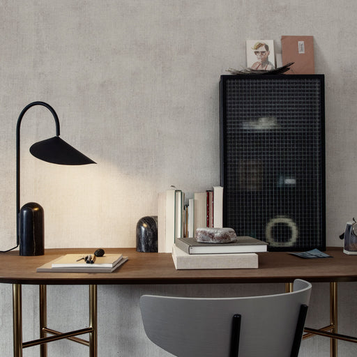 Ferm Living Haze armadietto da parete, vetro a quadretti nero