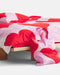 Marimekko Sydämet copripiumino, rosa, rosso & bianco 150 x 210 cm