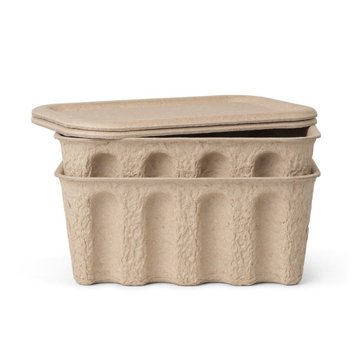 Ferm Living Paper Pulp Boxes set of 2, small brown