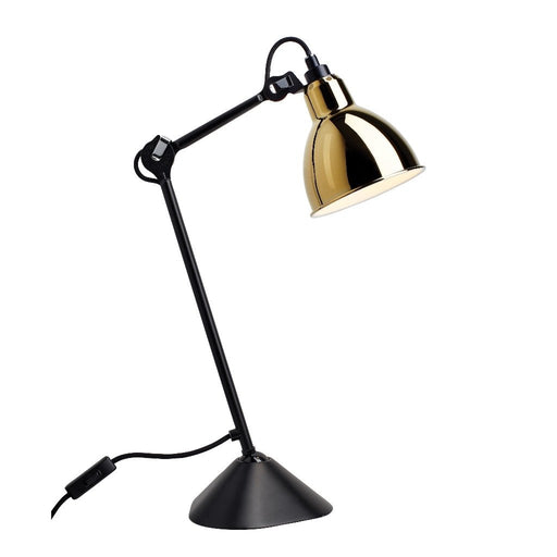 DCW éditions N°205 Lampe Grass Table Lamp, round shade, black & gold