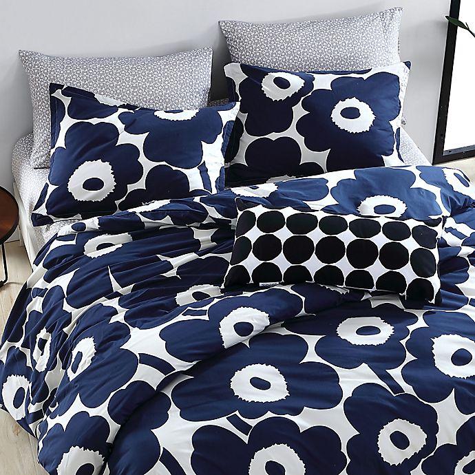 Marimekko Unikko Pillow Case 50x70/75 cm cotton, dark blue