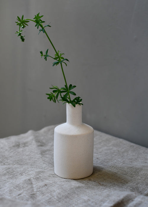Storefactory Albacken vaso a bottiglia, piccolo bianco in ceramica
