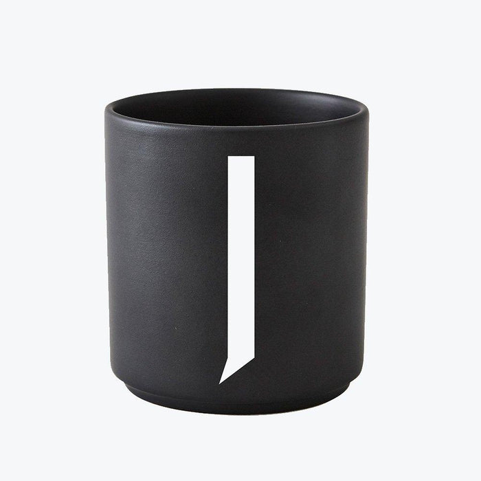 AJ Porcelain Cup A-Z, black