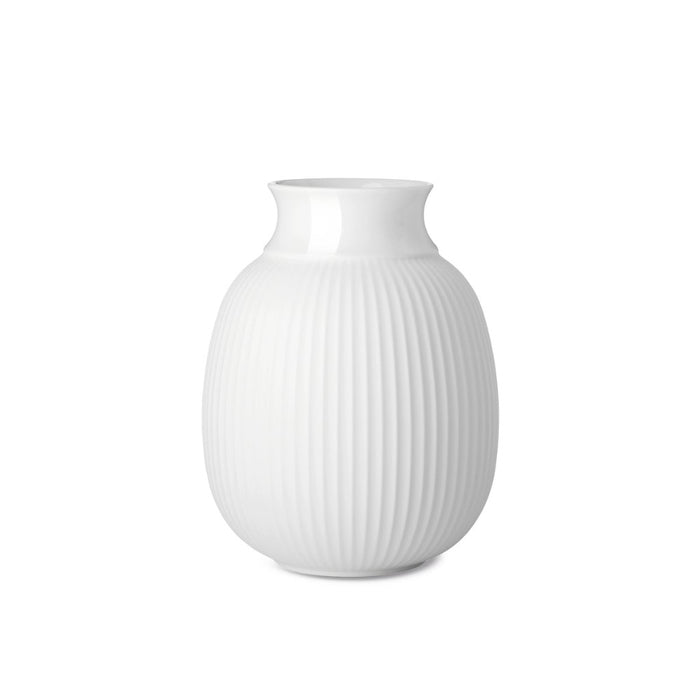 Lyngby Porcelain Curve vaso 17,5cm bianco opaco