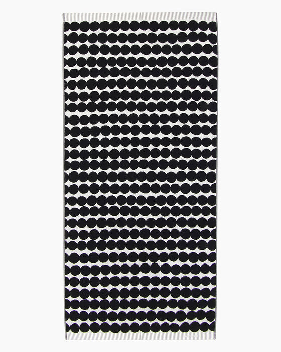 Marimekko Räsymatto bath towel black & white 70 x 150 cm