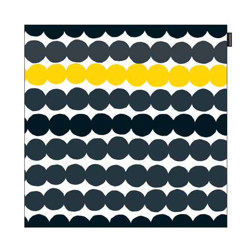 Marimekko Rasymatto copricuscino 50x50cm, nero, giallo e bianco