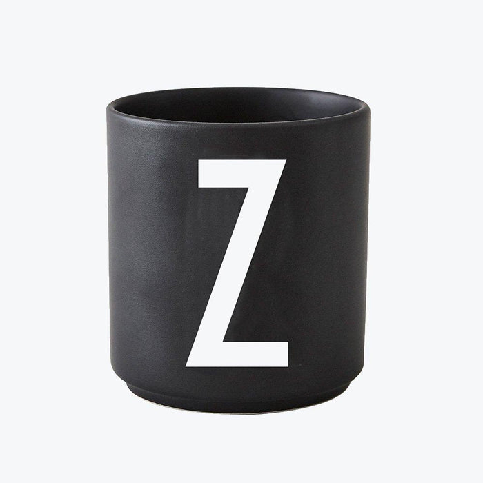 AJ Porcelain Cup A-Z, black