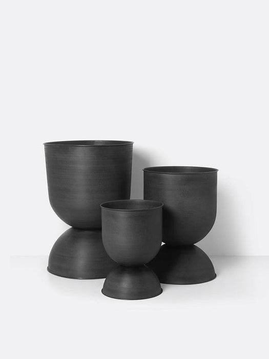 Ferm Living Hourglass vaso nero extra small