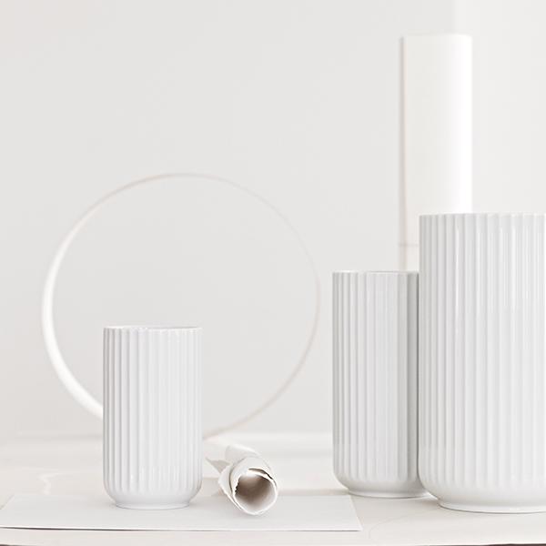 Lyngby Vase Porcelain 15 cm matte white