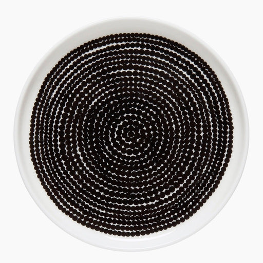Marimekko Oiva Siirtolapuutarha piatto bianco & nero 13,5cm