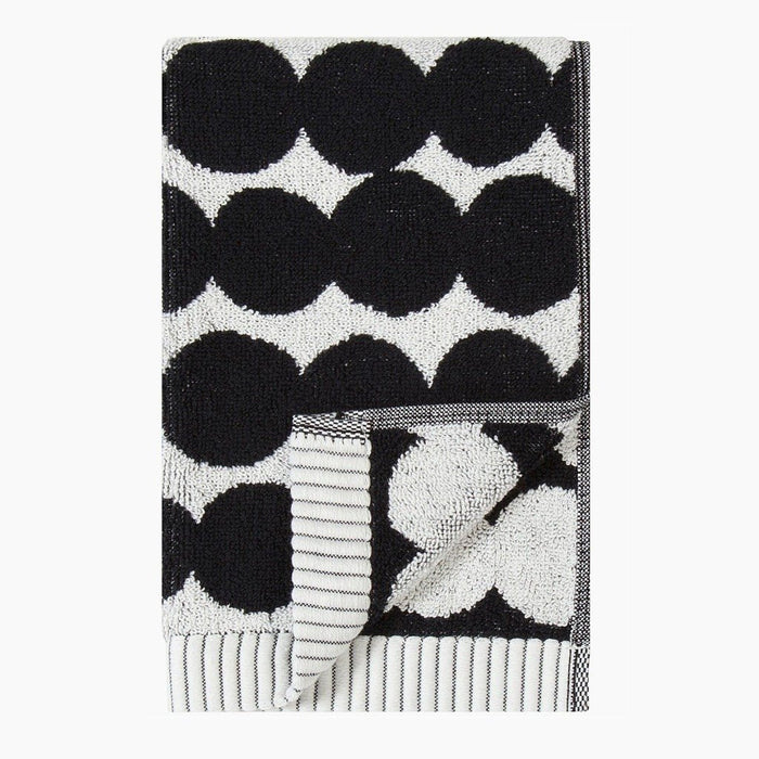 Marimekko Räsymatto guest towel black & white 30x50cm